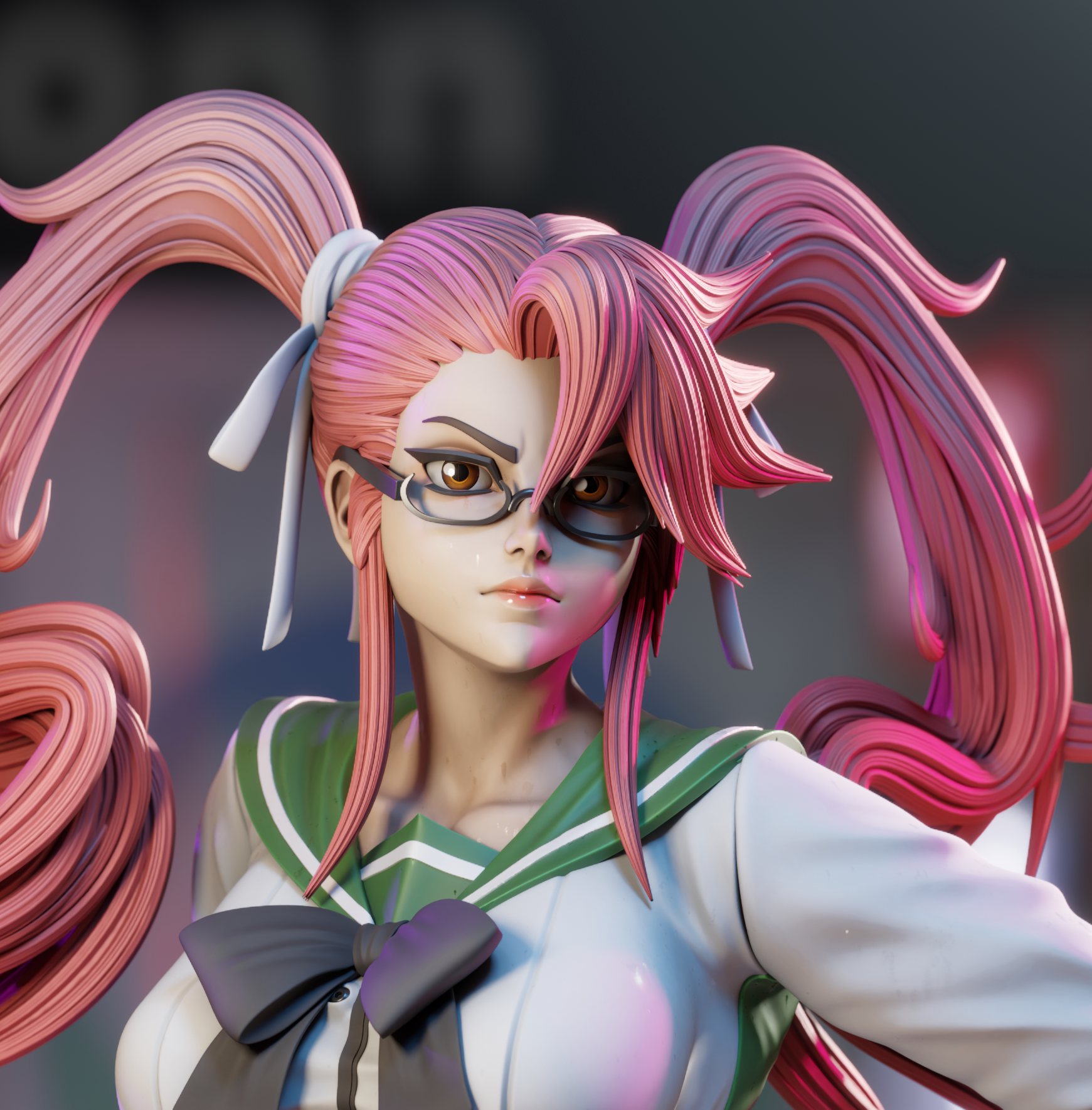 Saya Takagi Statue | Highschool of the Dead Fan Art by 3Dmoonn SFW,NSFW 3d printed,3d printed statue,Saya Takagi Statue,Highschool of the Dead statue,nsfw statue