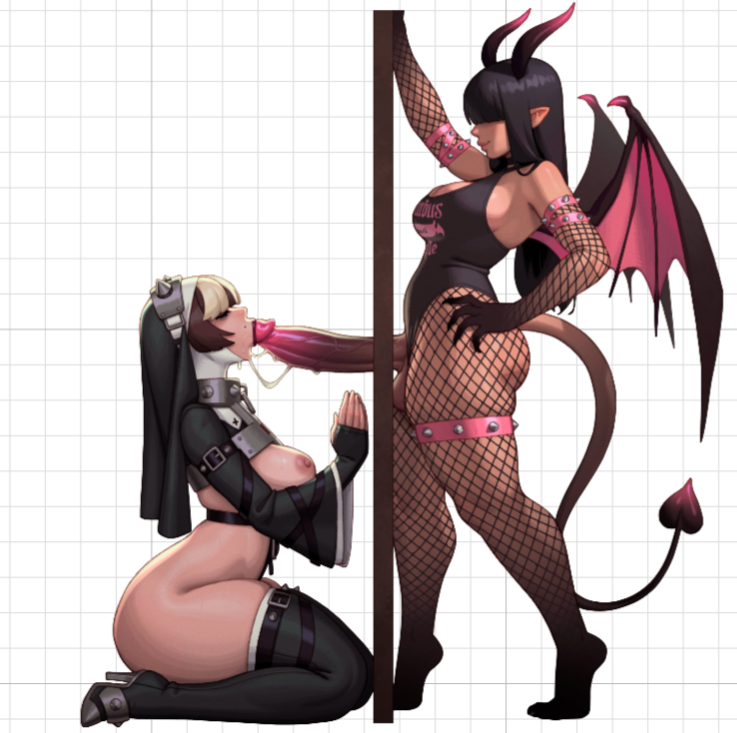 Sister bea x Swimsuit succubus Futa Sticker | Anime Futanari Stickers Ecchi Cartoon Futa furry sticker,stickers,nsfw sticker,futa sticker,futanari sticker,succubus futa