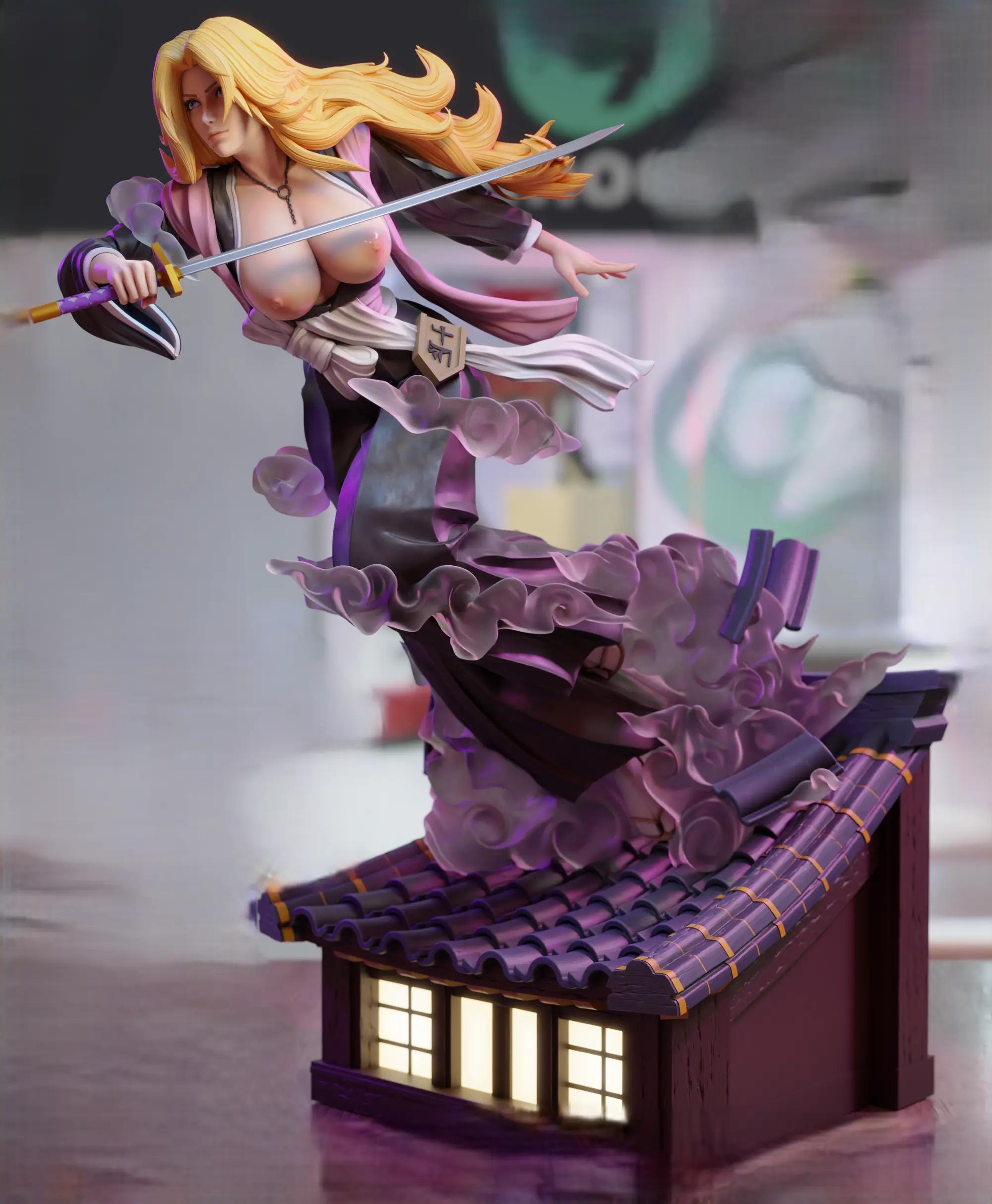 Matsumoto Statue | Bleach Fan Art by 3Dmoonn SFW,NSFW 3d printed,3d printed statue,Matsumoto Statue,Bleach statue,nsfw statue