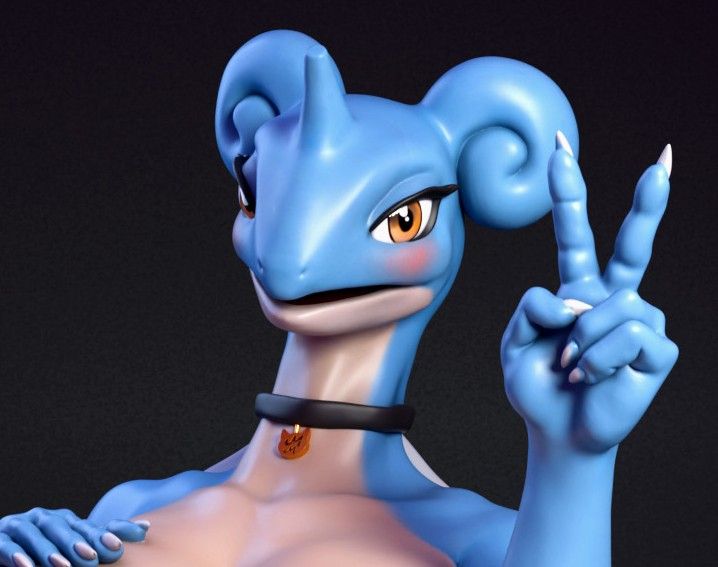 Nessy Mommy Furry Statue | Pokémon Fan Art by mowmaw NSFW,Futa 3d printed,Nessy Mommy statue,futa statue,Pokémon statue,furry statue,nsfw statue,futa figurines,futanari figurines,futanari statue