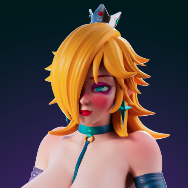 Princess Rosalina Ultra Thicc Statue | Super Mario Fan Art by Officer Rhu SFW,NSFW,Futa 3d printed,Princess Rosalina statue,futa statue,Super Mario statue,furry statue,nsfw statue