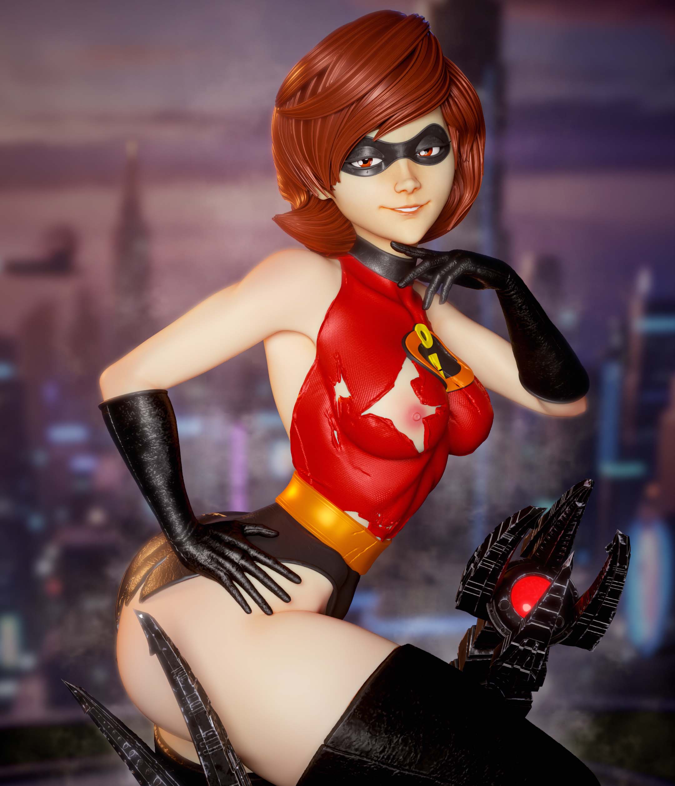 Elastigirl Statue | The Incredibles Fan Art by 3Dmoonn SFW,NSFW 3d printed,3d printed statue,The Incredibles Statue,Elastigirl statue,3d printed figure,nsfw statue
