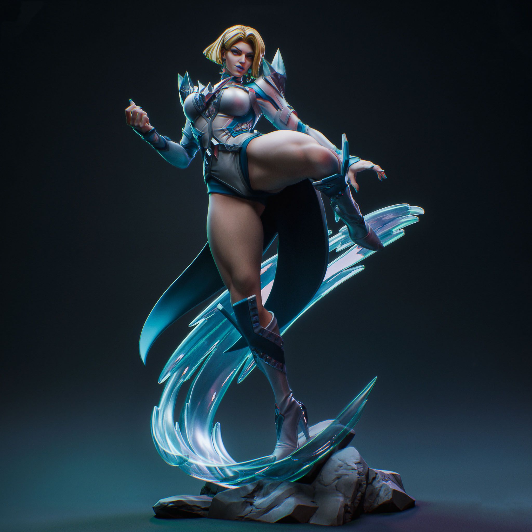 Emma Frost Statue | Marvel Rivals Fan Art by Bulkamancer SFW 3d printed statue,3d printed,Emma Frost Statue,3d printed figure,Marvel statue
