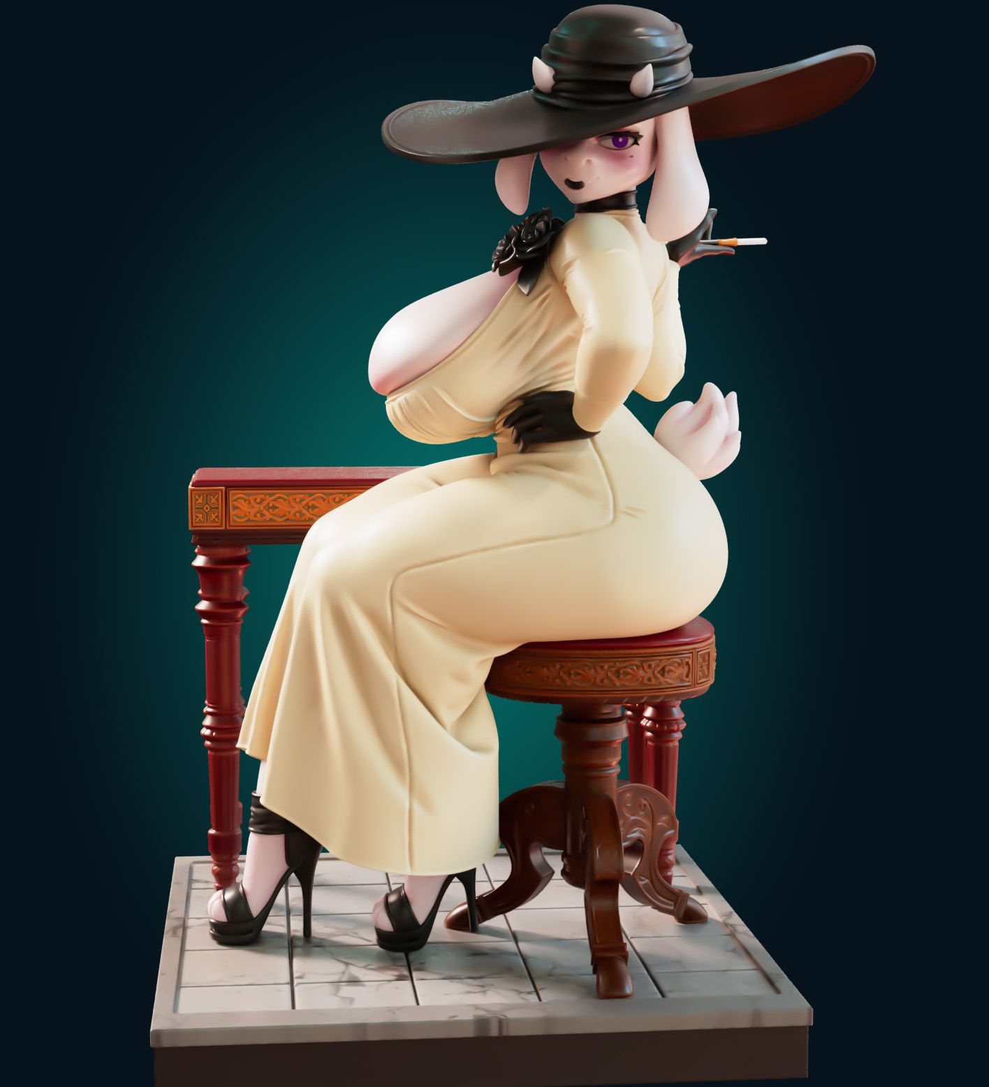Toriel Lady Dimitrescu Statue | Undertale Fanart von Officer Rhu SFW,NSFW,Futa 3d printed,Toriel statue,futa statue,Undertale statue,furry statue,nsfw statue,futa figurines,futanari figurines,futanari statue