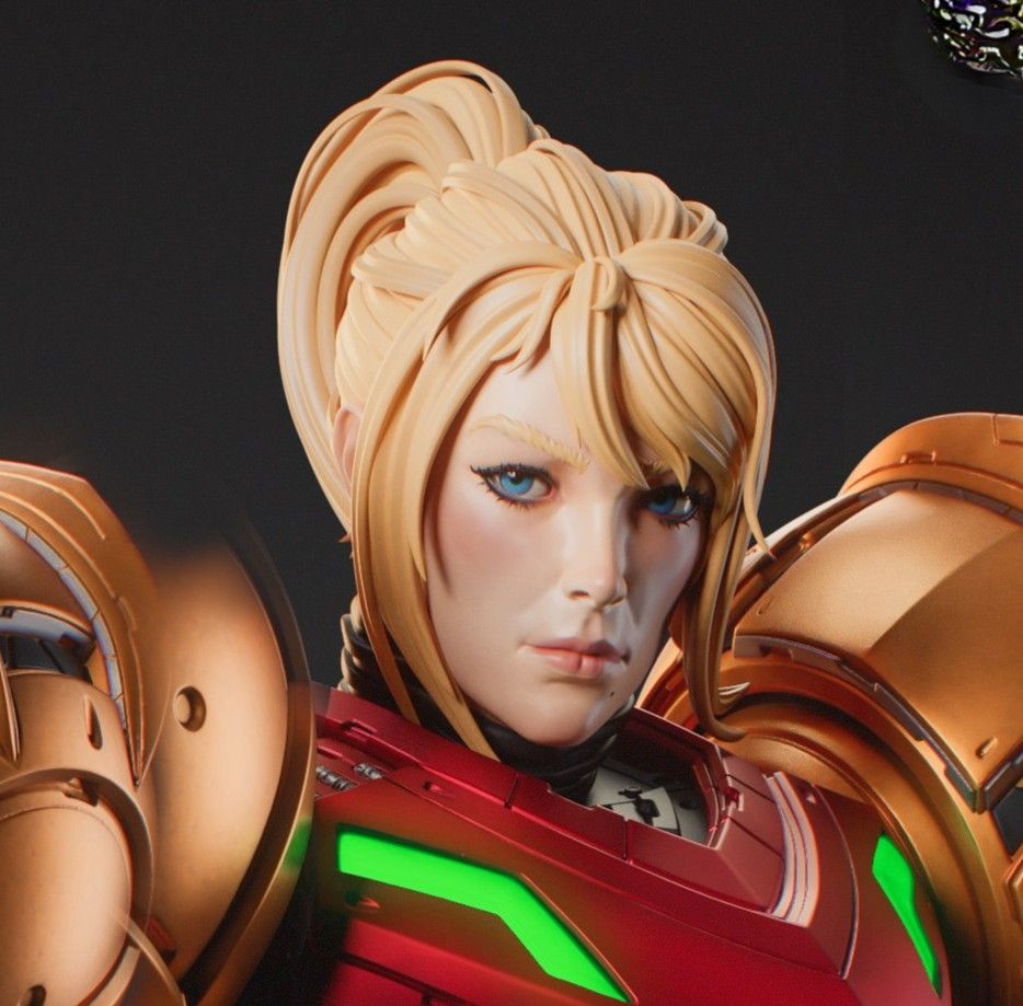 Samus Statue | Metroid Fan Art by Bulkamancer SFW 3d printed statue,3d printed,Samus Statue,3d printed figure,Metroid statue