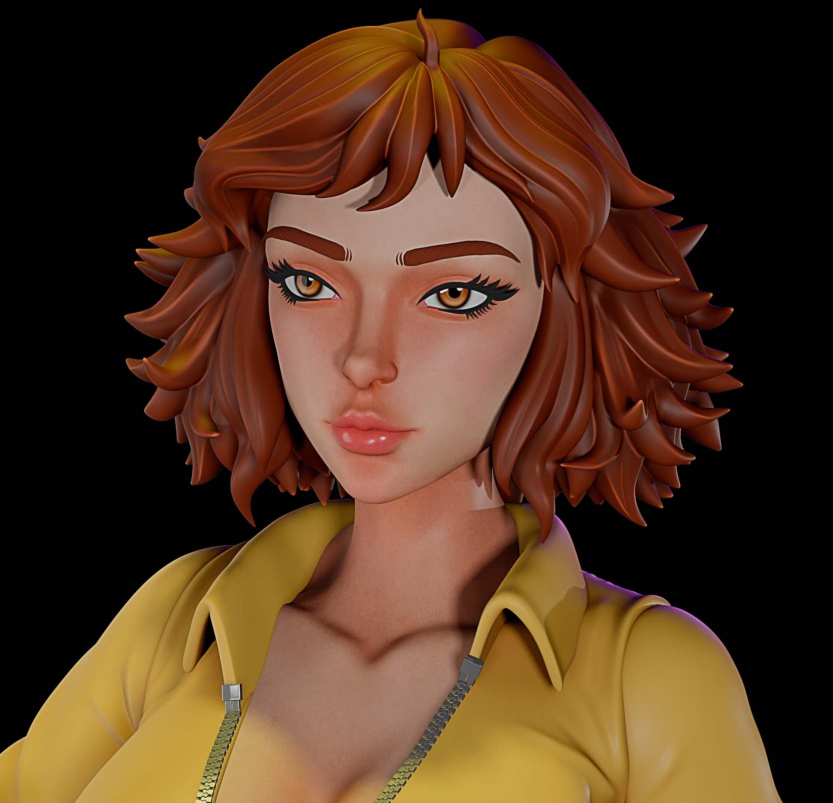 April O'Neil Statue | Teenage Mutant Ninja Turtles Fan Art by Momoji3d SFW,NSFW 3d printed statue,3d printed,nsfw statue,Teenage Mutant Ninja Turtles statue,April O'Neil statue