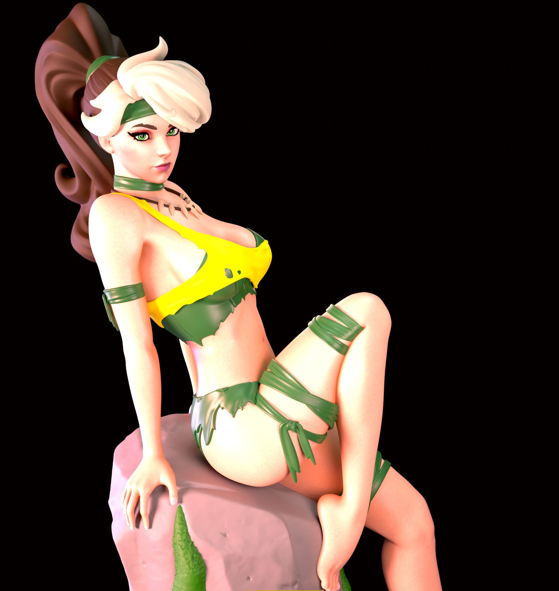 Rogue Savage Lands Statue | Marvel Fan Art by Azaak3d SFW 3d printed statue,3d printed,sfw statue,Marvel statue,Rogue statue