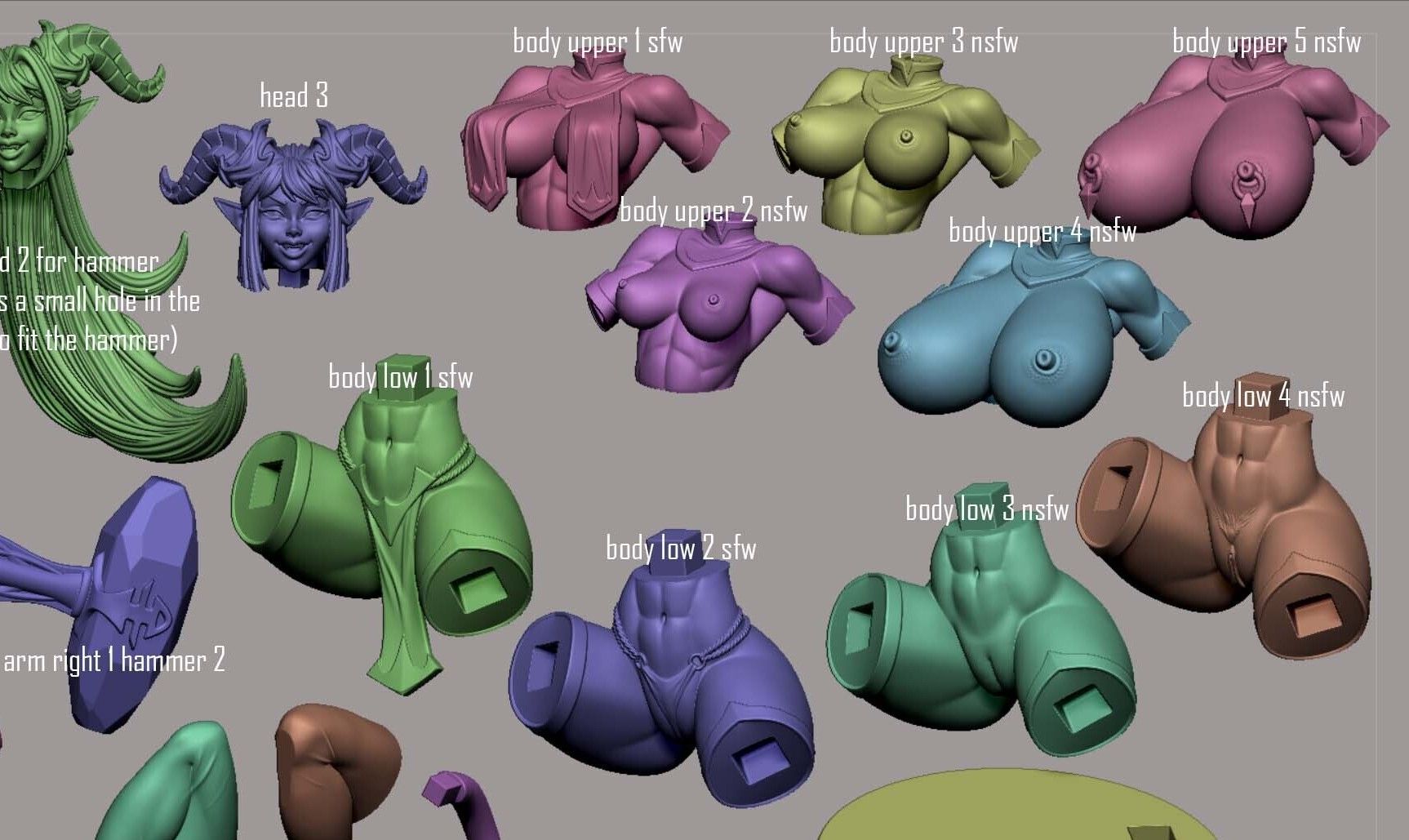 Estatua Draenei Girl | World of Warcraft Fan Art por Digital Dark SFW,NSFW,Futa 3d printed statue,3d printed,nsfw statue,futa statue,3d printed figure,Draenei Girl Statue