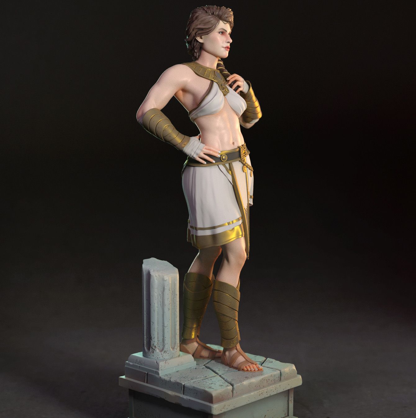 Kassandra Statue | Assassin's Creed Fan Art by TorridaMinis SFW,NSFW 3d printed,3d printed statue,nsfw statue,3d printed figure,Kassandra Statue,Assassin's Creed Statue