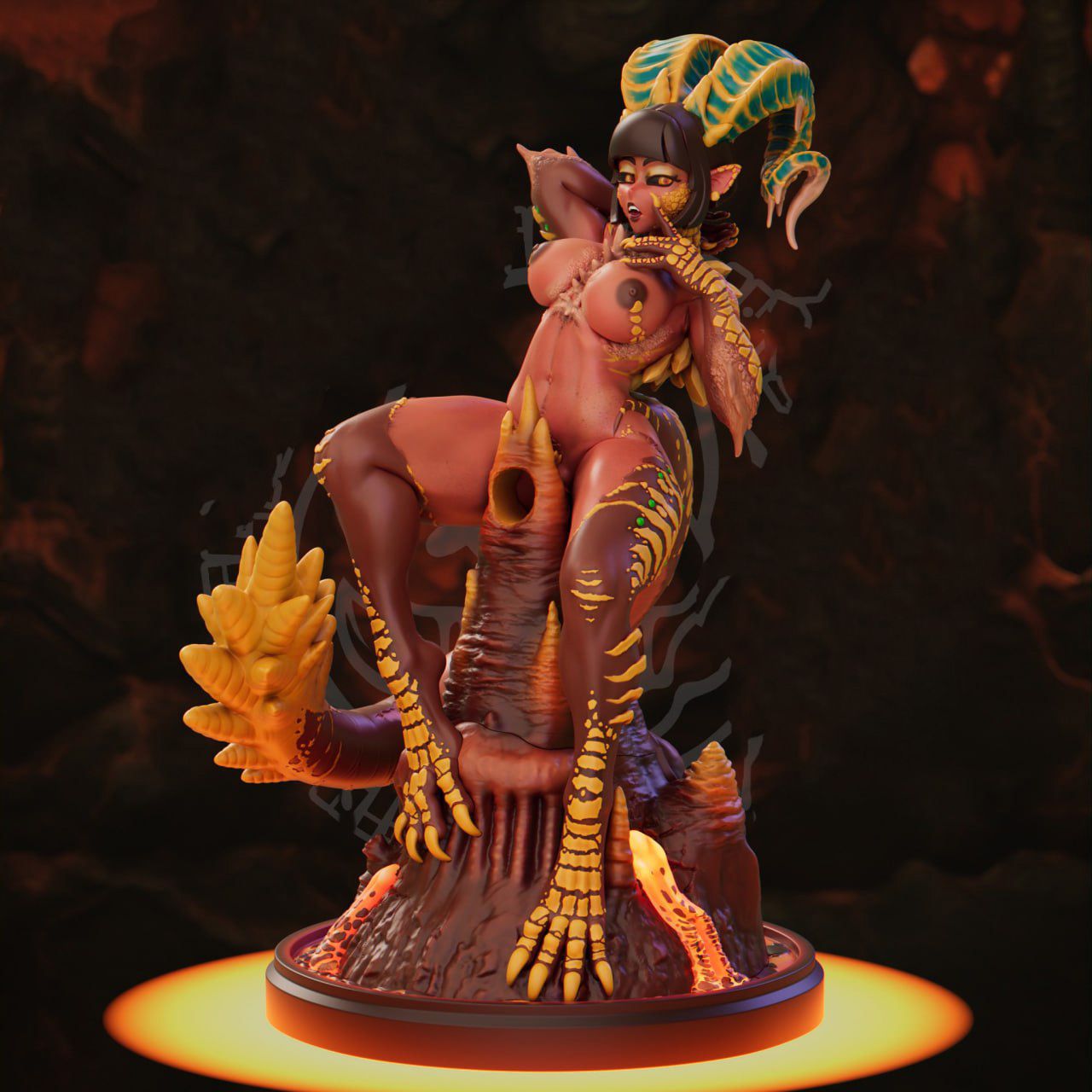 Kulve Taroth Statue | Monster Hunter Fan Art by Jigglystix SFW,NSFW,Futa 3d printed statue,3d printed,nsfw statue,3d printed figure,futa statue,Kulve Taroth Statue,Monster Hunter Statue,futa figurines,futanari figurines,futanari statue