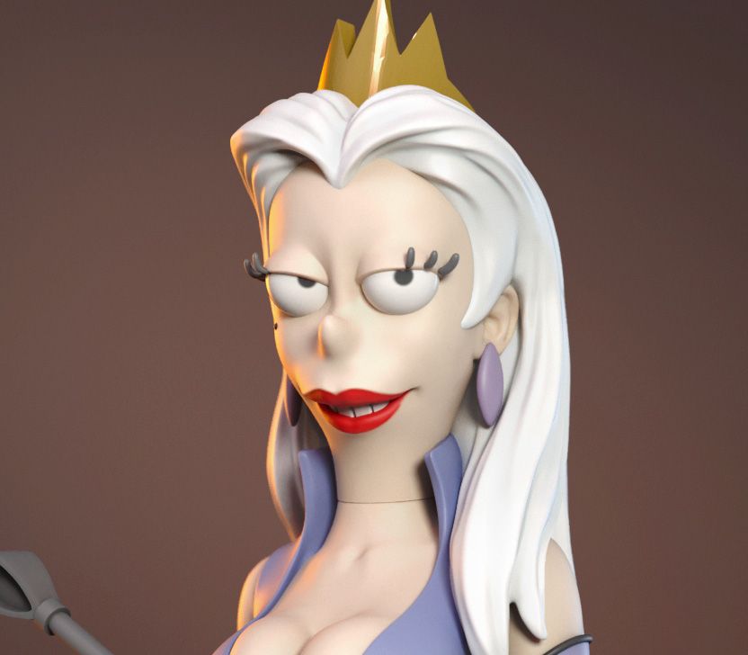 Dagmar Statue | Disenchantment Fan Art by TorridaMinis SFW,NSFW 3d printed,3d printed statue,nsfw statue,3d printed figure,Disenchantment Statue,Dagmar Statue