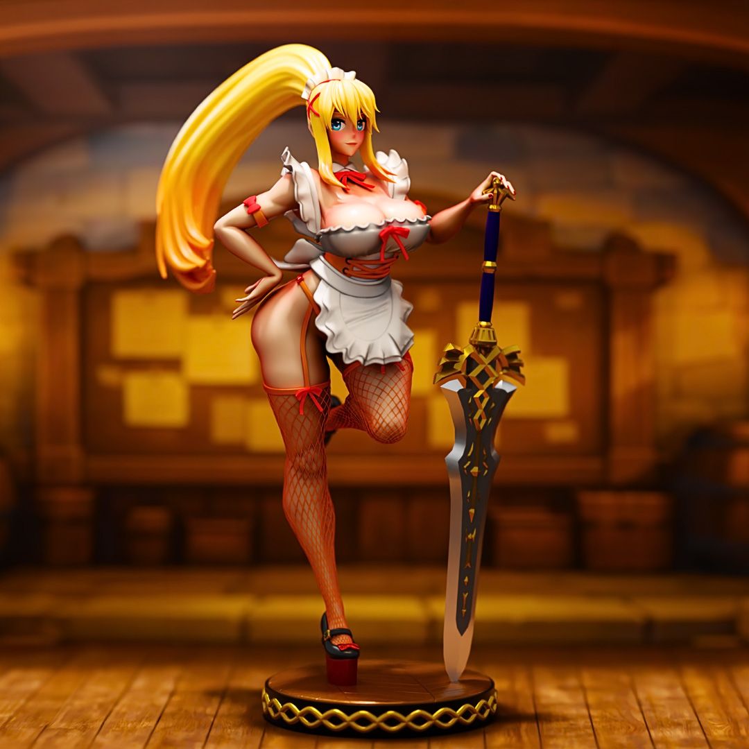 Maid Darkness Statue | Konosuba Fan Art by Tarsis SFW 3d printed,3d printed statue,Maid Darkness Statue,Konosuba statue,3d printed figure,sfw statue