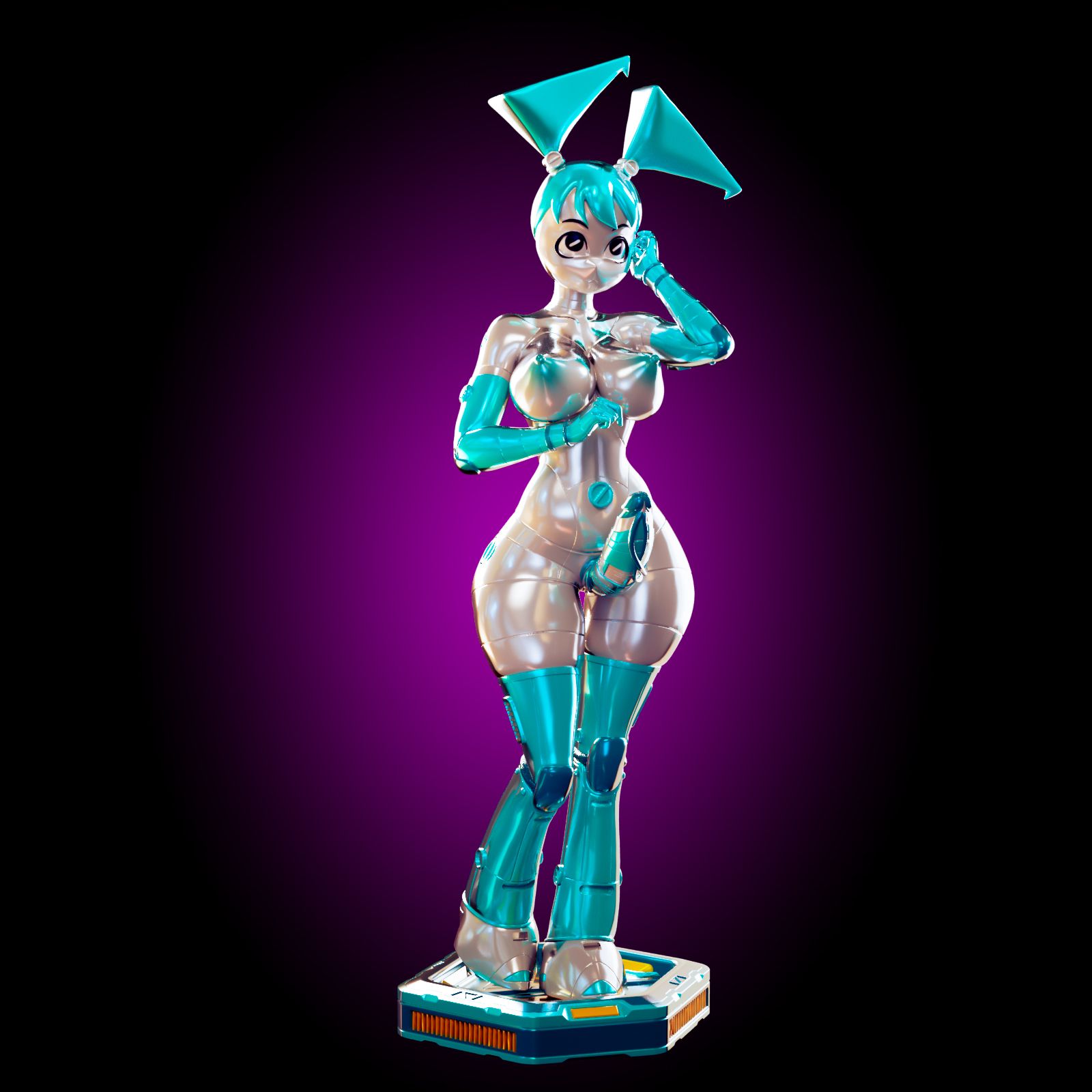 Adult Jenny Wakeman Statue | My Life As a Teenage Robot Fan Art by Officer Rhu SFW,NSFW,Futa 3d printed statue,3d printed,nsfw statue,Adult Jenny Wakeman Statue,My Life As a Teenage Robot Statue,futa statue