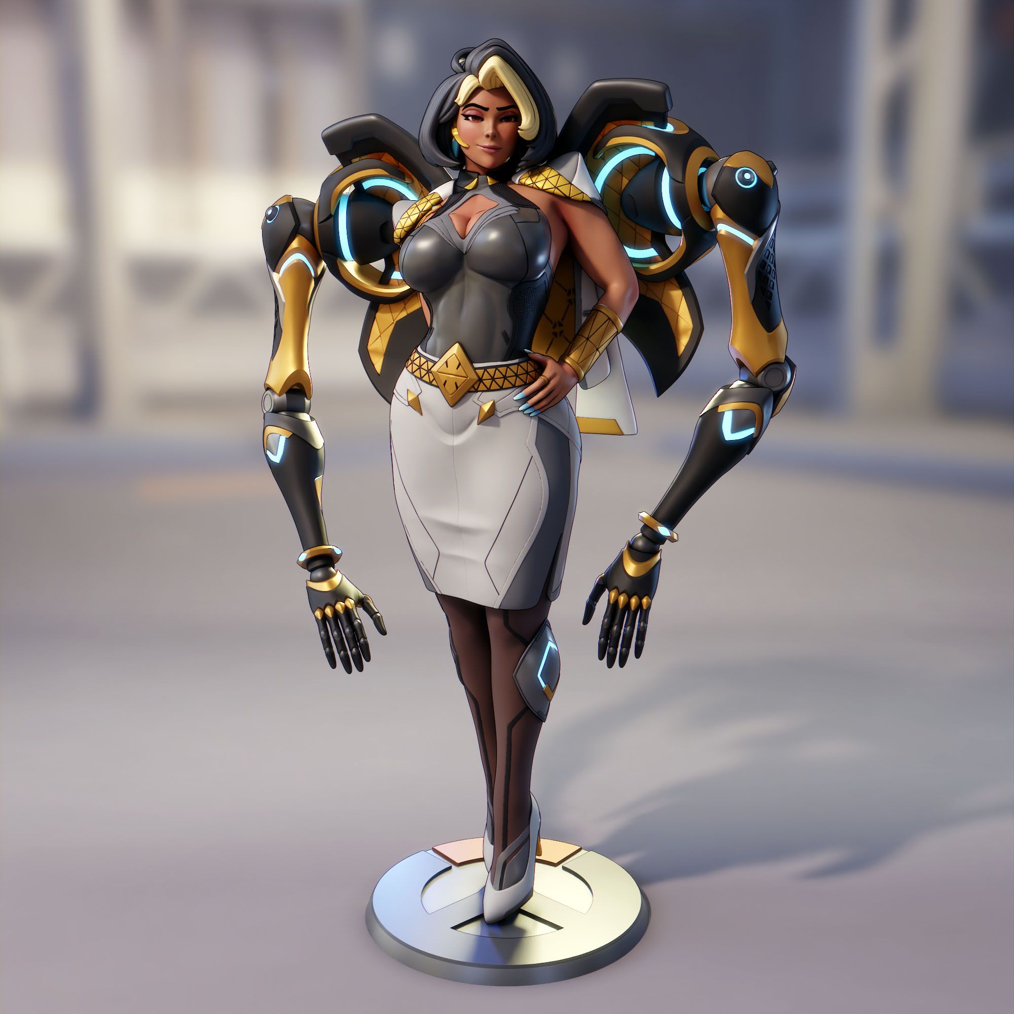 Domina Statue | Overwatch Fan Art by FunserviceSTL SFW,NSFW,Futa 3d printed,3d printed statue,nsfw statue,futa statue,Domina Statue,Overwatch Statue,futa figurines,futanari figurines,futanari statue