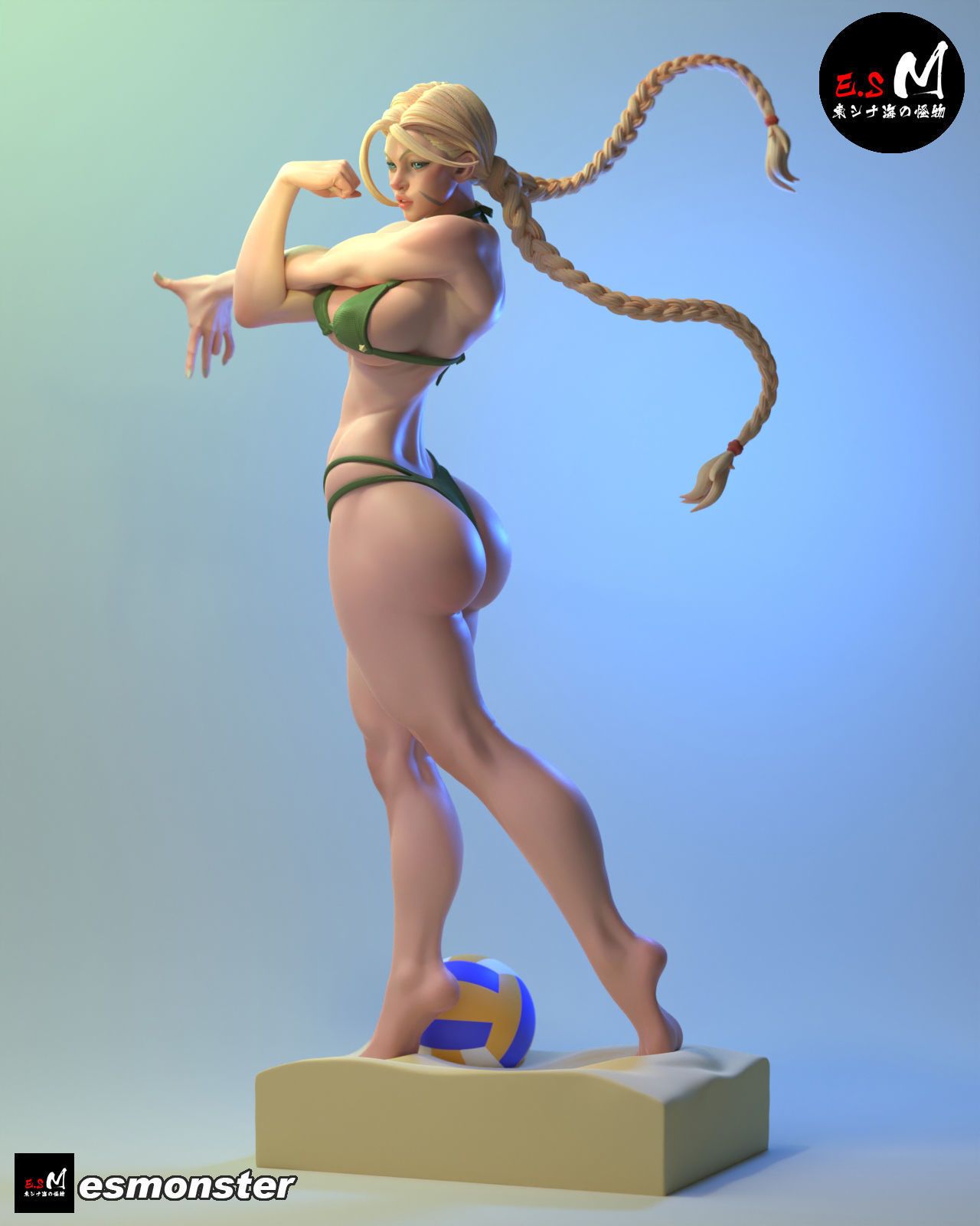 Cammy Bikini Statue | Street Fighter Fan Art by E.S Monster SFW,NSFW null