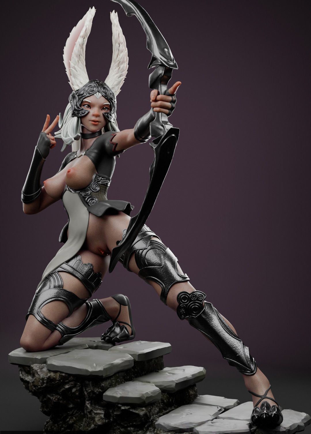 Fran Statue | Final Fantasy Fan Art by Anyonensfw SFW,NSFW,Futa 3d printed,3d printed statue,nsfw statue,futa statue,furry statue,Fran Statue,Final Fantasy Statue,futa figurines,futanari figurines,futanari statue