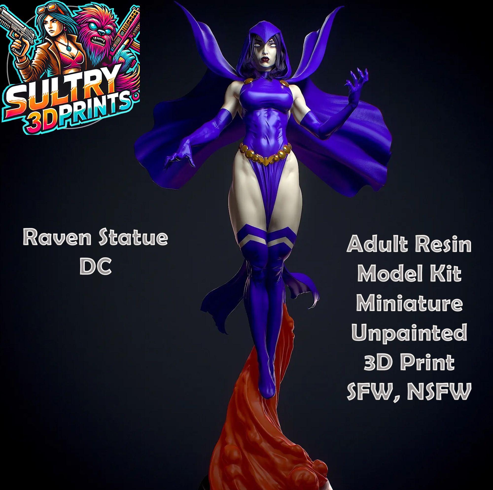 Raven Statue | DC Fan Art by Yan H