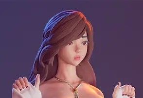 Cute girl in a towel_d Statue | Original Fan Art by CHAGARIN NSFW null