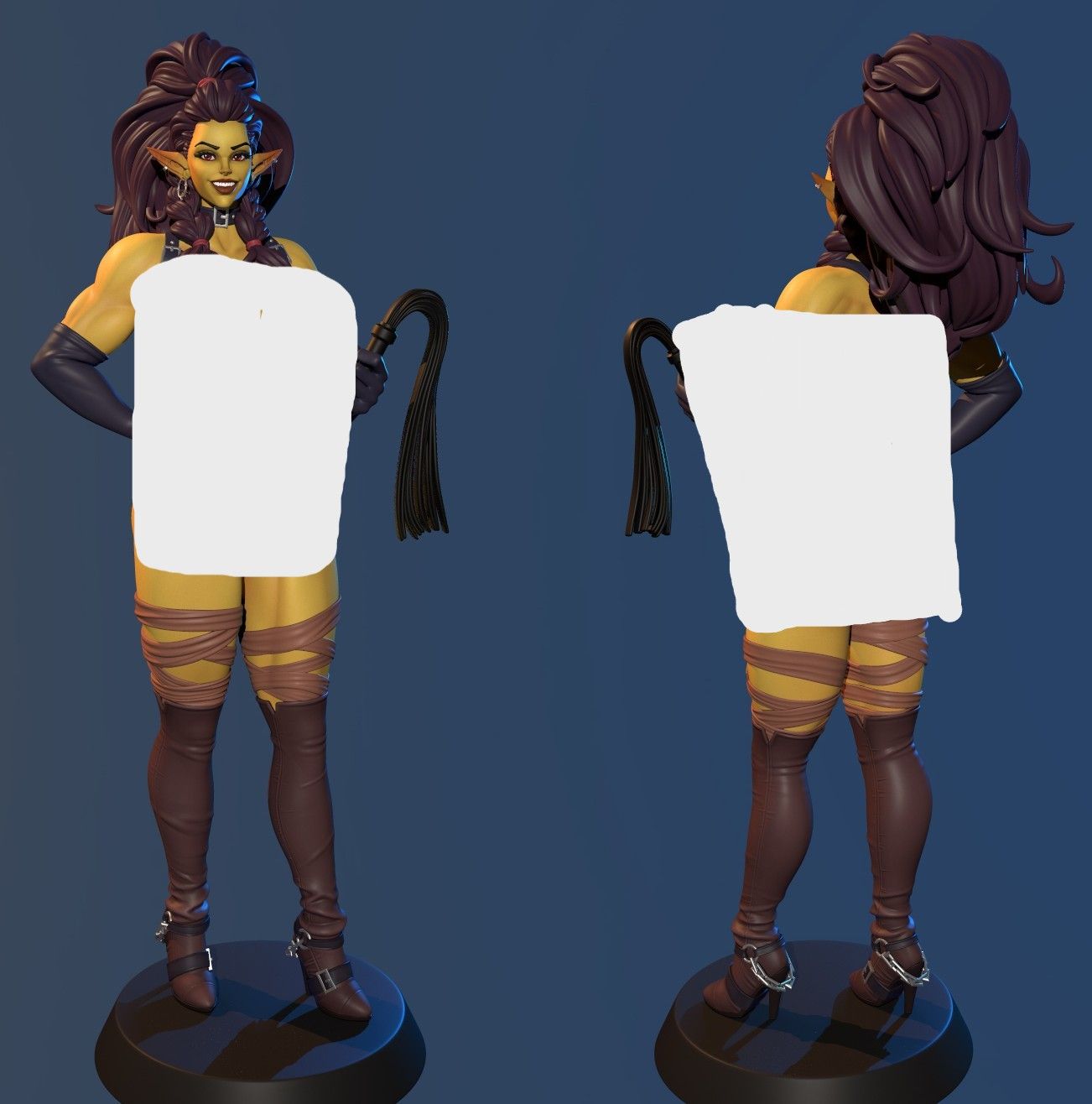 Statue Trisa Orc Dominant | Fan art DnD par Studio Sol Union NSFW,Futa 3d printed statue,3d printed,nsfw statue,futa statue,futa figurines,futanari figurines,futanari statue,3d printed figure,Trisa Orc Dominant Statue ,dnd statue