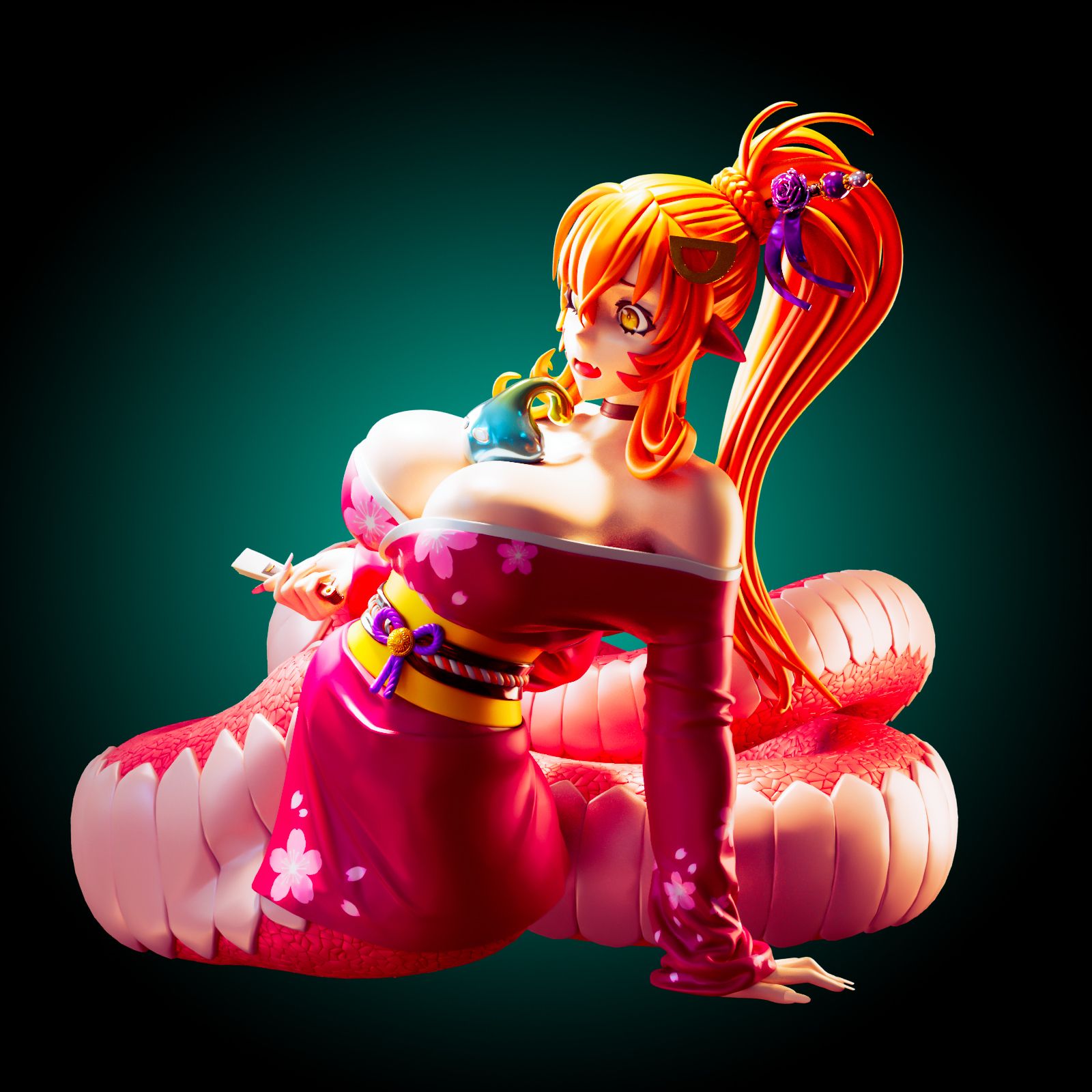 Miia Thicc Snake Statue | Monster Musume Fan Art by Officer Rhu SFW,NSFW,Futa 3d printed statue,3d printed,nsfw statue,futa statue,Miia Snake Statue,Monster Musume Statue
