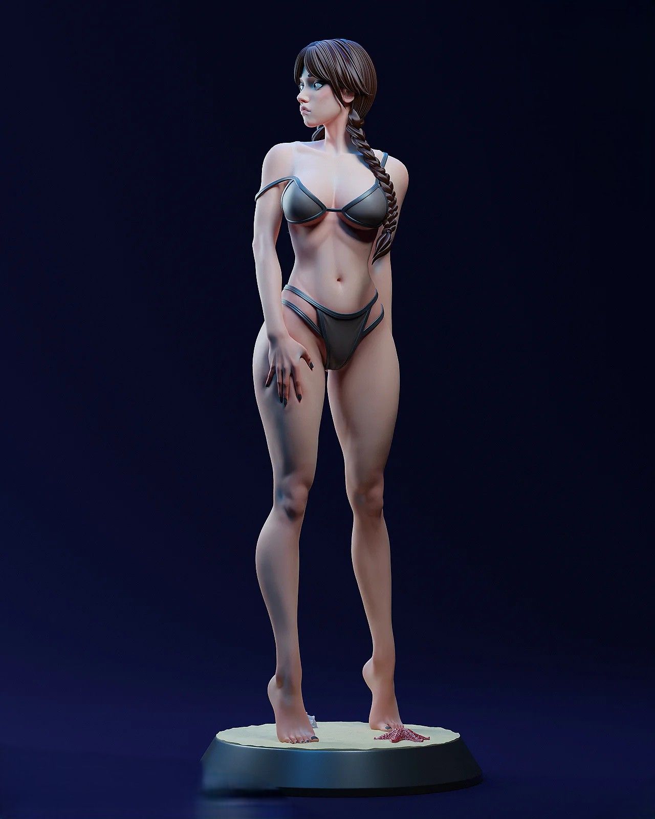 Wednesday Statue | The Addams Family Fan Art by E.S Monster SFW,NSFW 3d printed,3d printed statue,The Addams Family Statue ,nsfw statue,Wednesday statue 