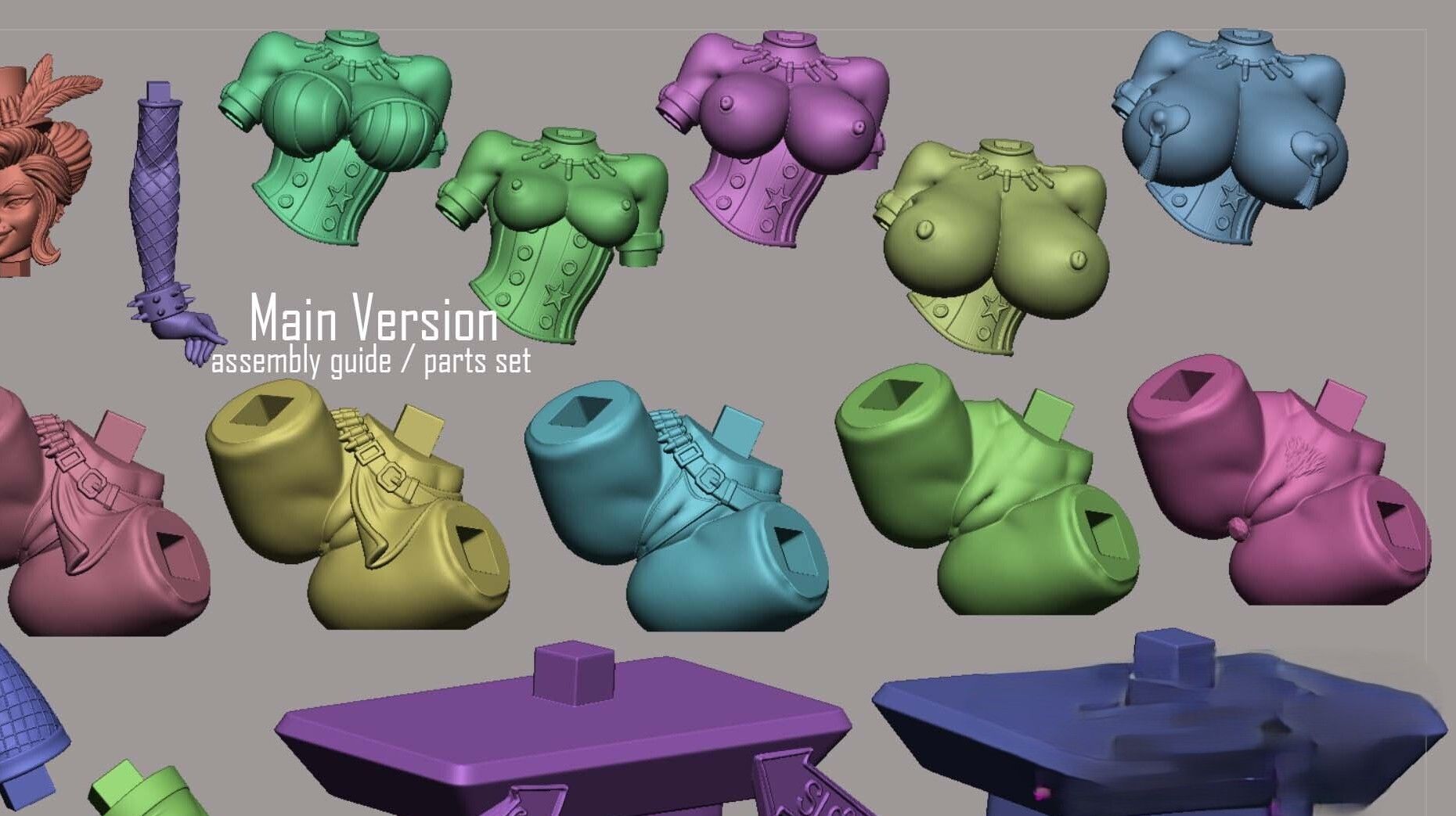 Moxxi Statue | Borderlands Fan Art by Digital Dark SFW,NSFW,Futa 3d printed statue,3d printed,nsfw statue,futa statue,3d printed figure,Moxxi Statue