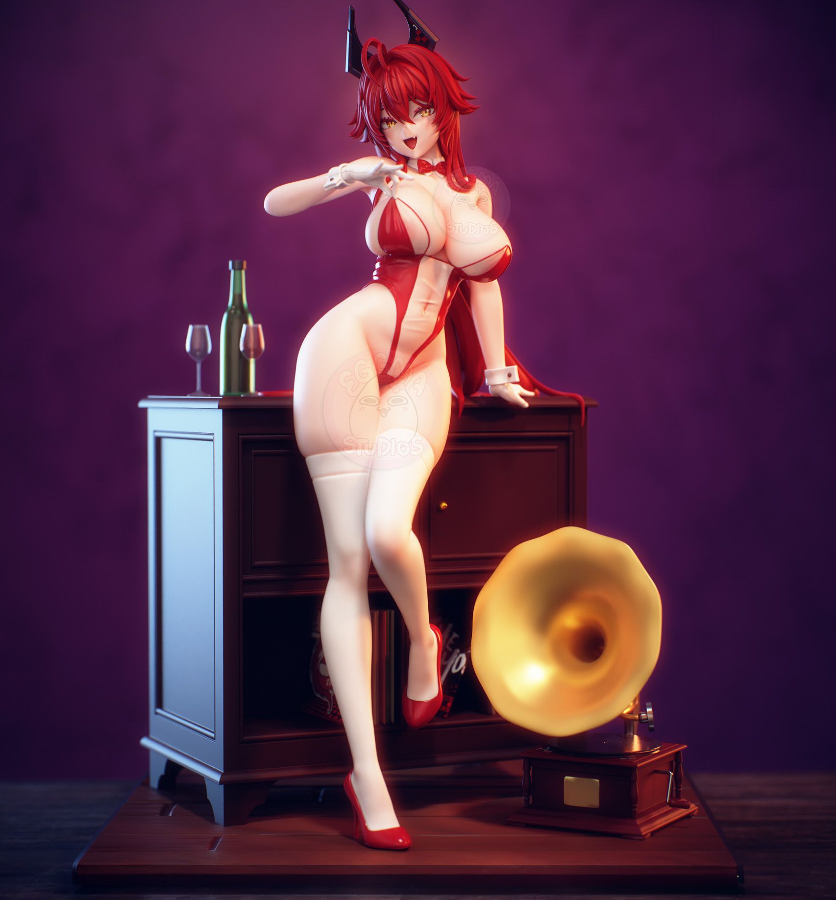 Statue Red Hood | NIKKE Fan art par EggmaStudios SFW,NSFW 3d printed statue,3d printed,3d printed figure,NIKKE Statue,Red Hood Statue,nsfw statue