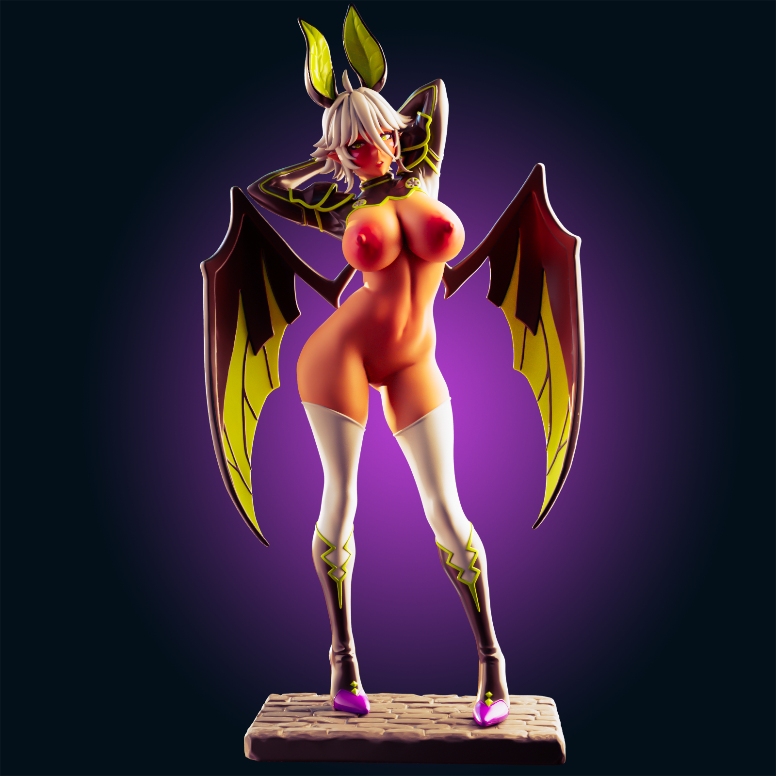 Zest Demon Statue | Shinmai Maou no Testament Fan Art by Officer Rhu SFW,NSFW,Futa 3d printed,Zest Demon statue,futa statue,Shinmai Maou no Testament statue,furry statue,nsfw statue