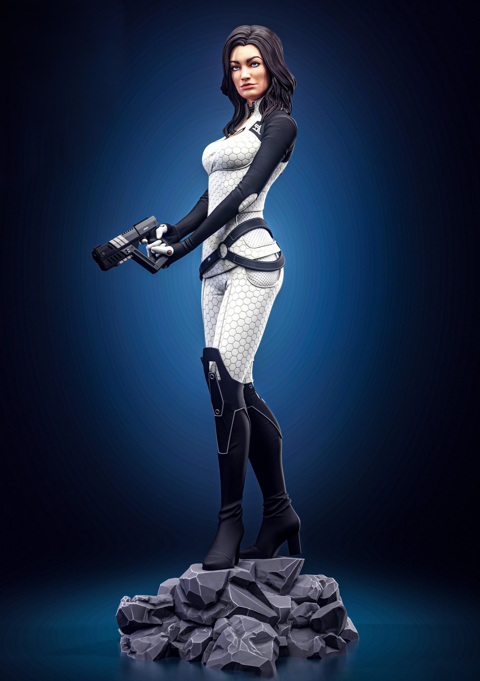 Miranda Statue | Mass Effect Fan Art by H3LLCREATOR SFW 3d printed statue,Mass Effect,3d printed,Miranda Statue,3d printed figure