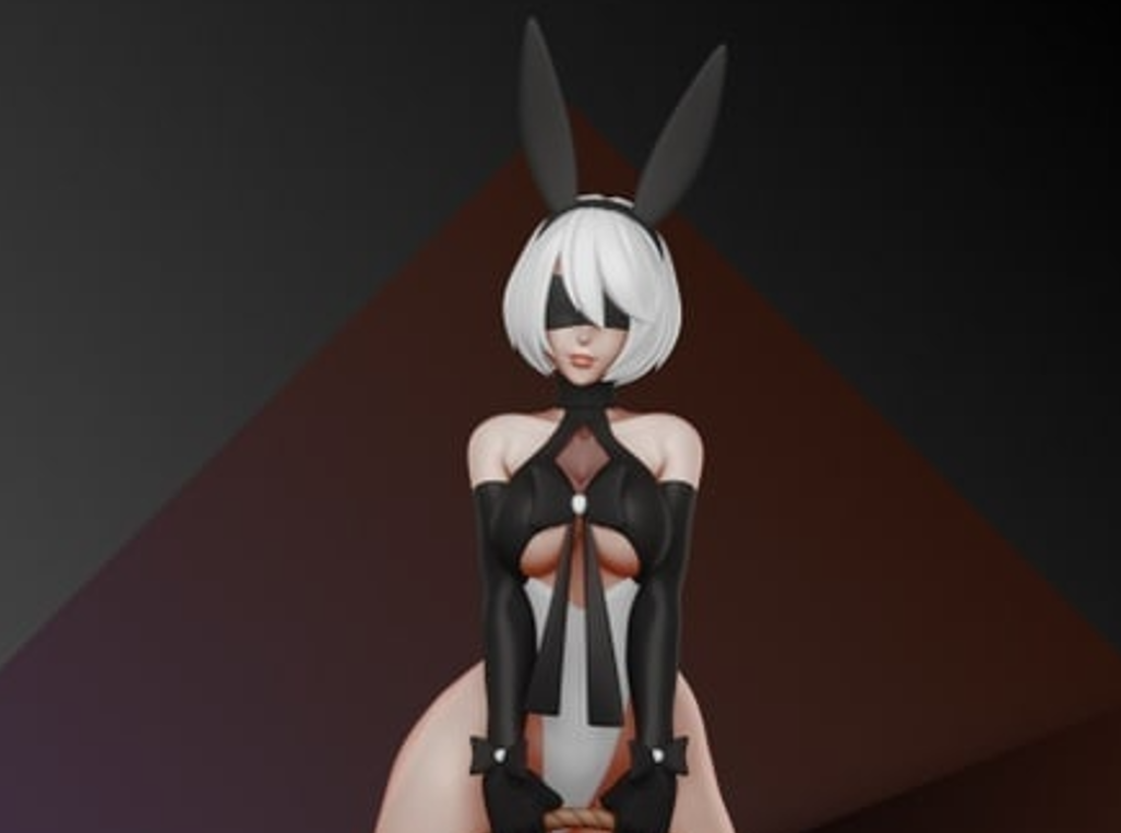 2Bunny Statue | NieR: Automata Fan Art by Rushzilla