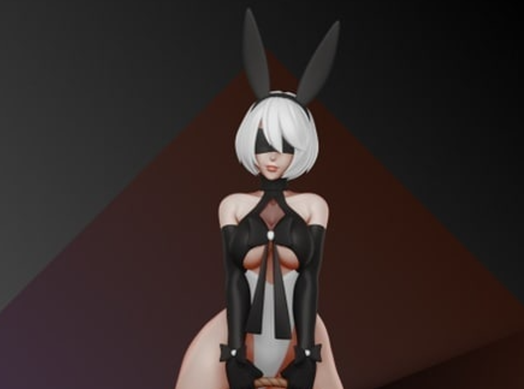 2Bunny Statue | NieR: Automata Fan Art by Rushzilla SFW 3d printed,3d printed statue,2Bunny statue,NieR: Automata statue