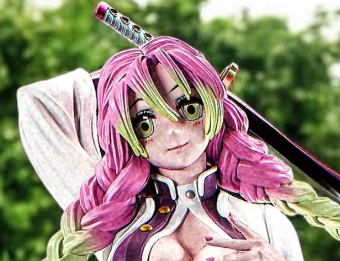 Mitsuri Kanroji Statue | Demon Slayer Fan Art by PEACHFIGURE SFW,NSFW 3d printed statue,3d printed,nsfw statue,3d printed figure,Mitsuri Kanroji statue,Demon Slayer statue