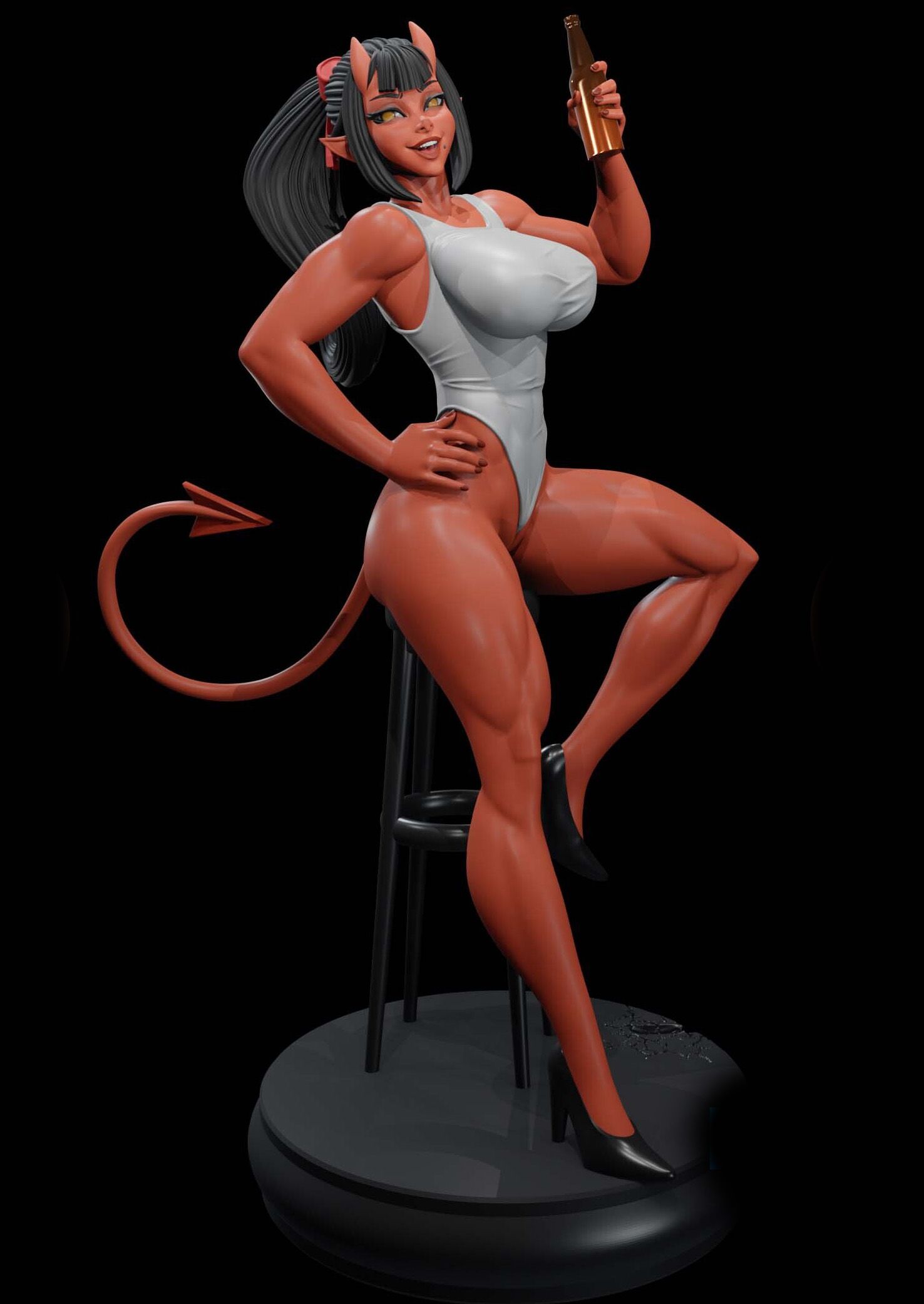 Malevola And Meru Succubus Statue | Dispatch Fanart von Digital Dark SFW,NSFW,Futa 3d printed statue,3d printed,nsfw statue,3d printed figure,futa statue,Malevola Statue,Meru Statue,Dispatch Statue,futa figurines,futanari figurines,futanari statue