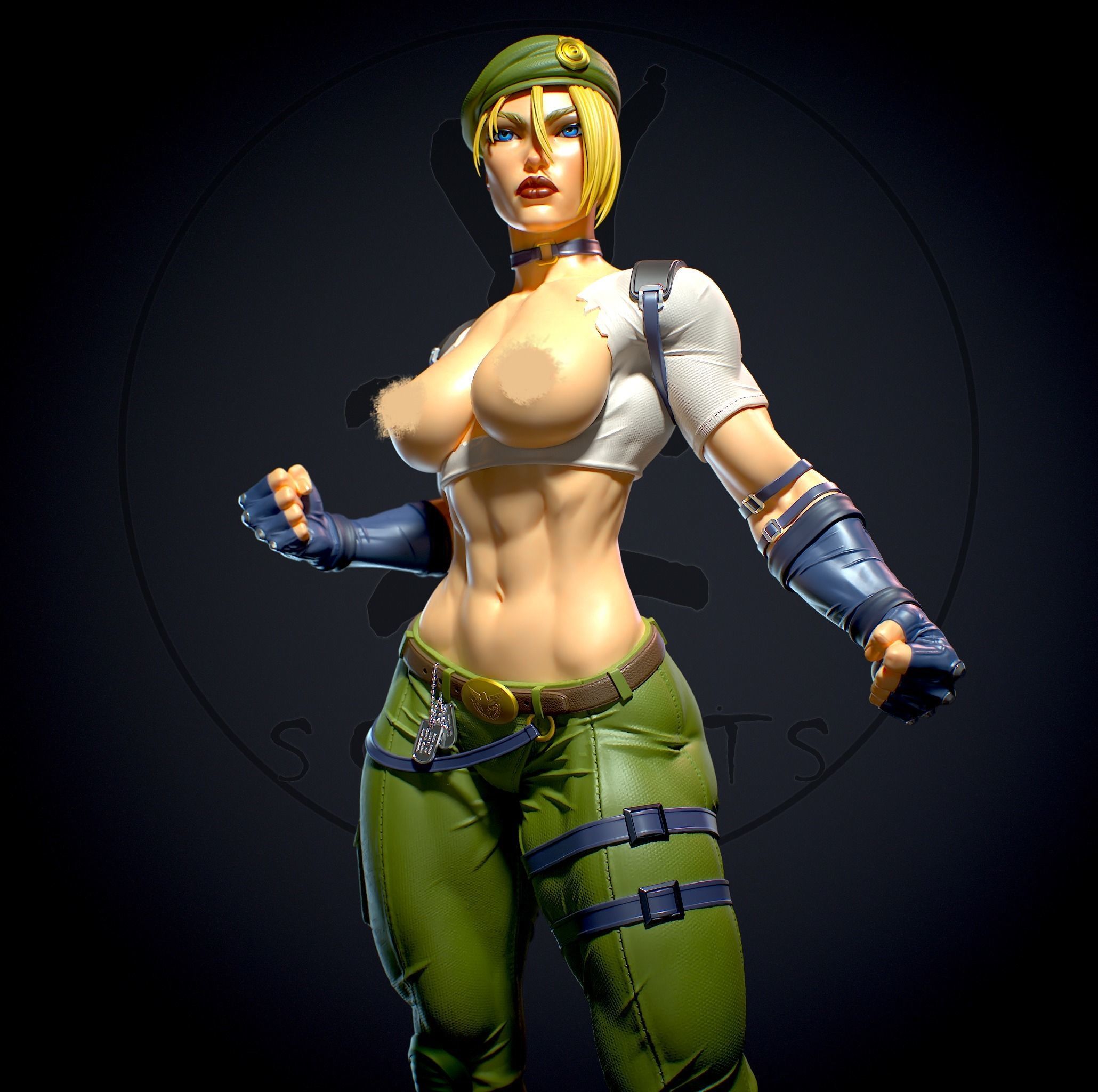 Sonya Blade Statue | Mortal Kombat Fan Art by Yan H SFW,NSFW null