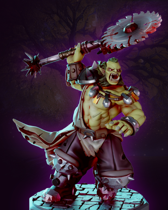 Apocalypse Orc Targ Miniature | DnD Fan Art by Gaz Minis SFW 3d printed,miniature,dnd miniature,Apocalypse Orc Targ,3d printed miniature