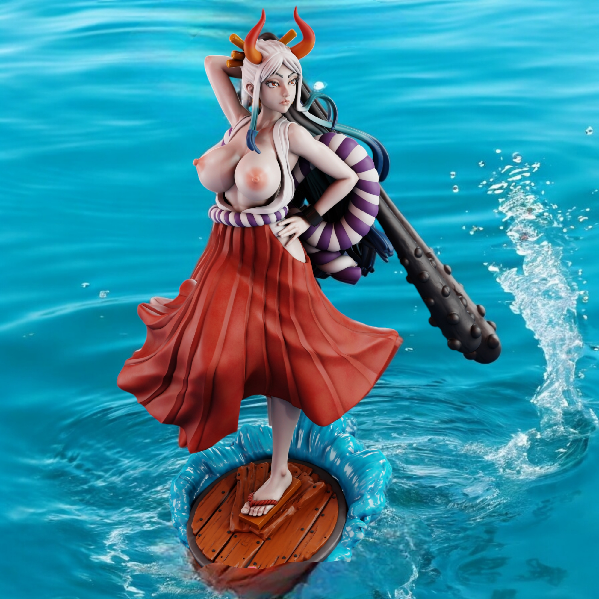 Yamato Statue | One Piece Fan Art by PEACHFIGURE SFW,NSFW 3d printed statue,3d printed,nsfw statue,3d printed figure,One Piece,Yamato Statue