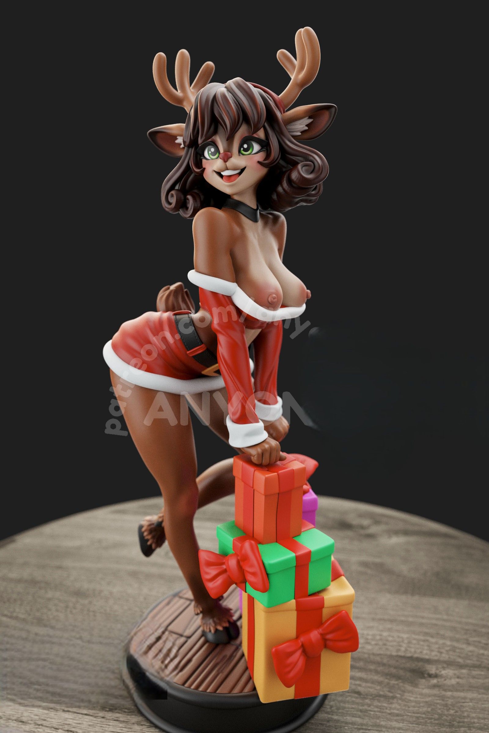 Estatua Christmas Deer Furry | Original Fan Art por Anyonensfw SFW,NSFW,Futa 3d printed statue,3d printed,nsfw statue,3d printed figure,Christmas Deer Statue,furry statue,futa statue,futa figurines,futanari figurines,futanari statue