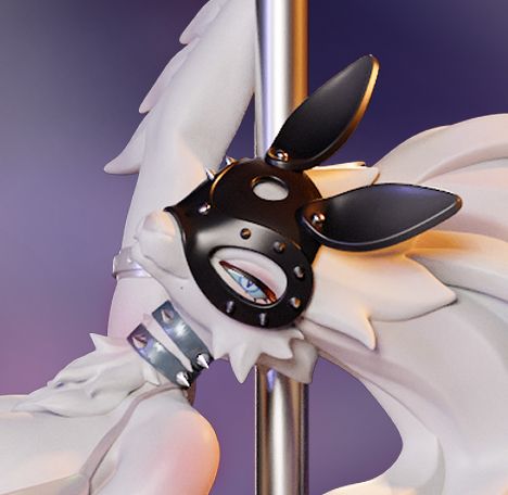 Reshiram Pole Dance Furry Statue | Pokemon Fan Art by Onagaba SFW,NSFW 3d printed statue,3d printed,3d printed figure,Reshiram Statue,Pokémon Statue,nsfw statue,furry statue