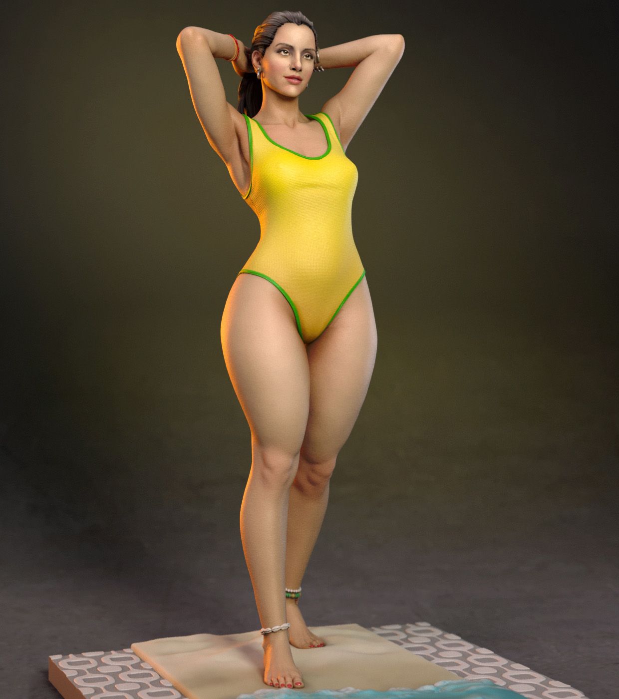 The Girl Swimsuit Statue | Ipanema Fan Art by TorridaMinis SFW,NSFW 3d printed,3d printed statue,nsfw statue,3d printed figure,The Girl Swimsuit Statue,Ipanema Statue