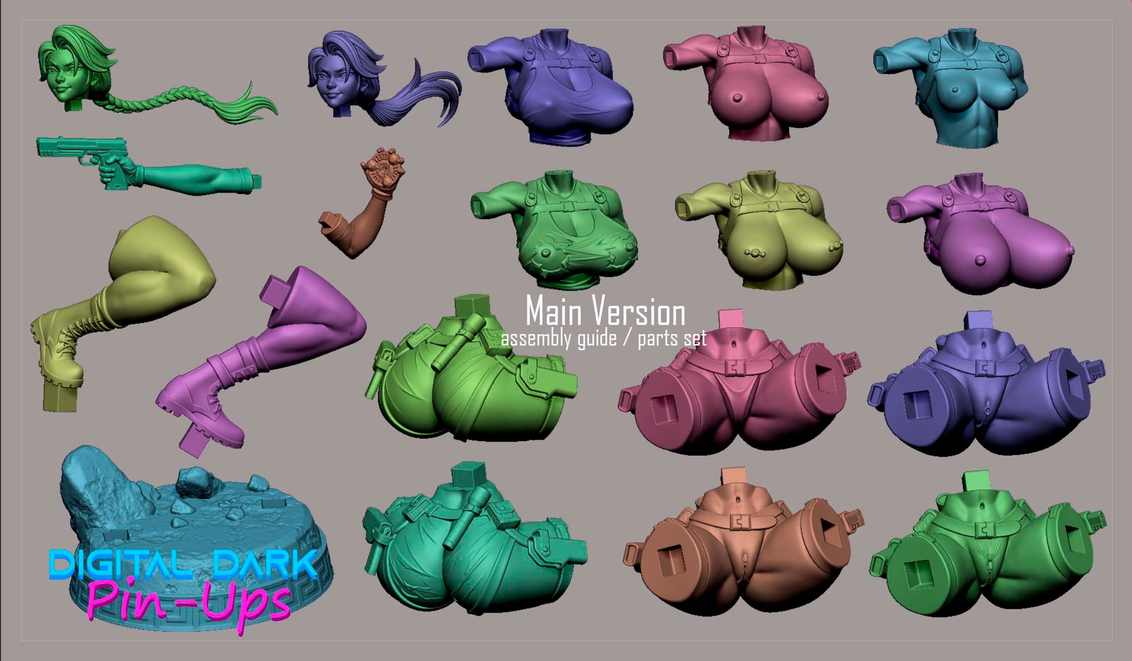 Lara Croft Statue | Tomb Raider Fan Art by Digital Dark SFW,NSFW,Futa 3d printed statue,3d printed,Lara Croft statue,nsfw statue,futa statue,3d printed figure,tomb raider