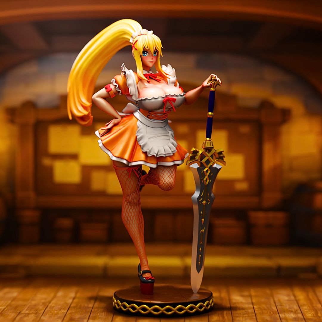 Maid Darkness Statue | Konosuba Fan Art by Tarsis SFW 3d printed,3d printed statue,Maid Darkness Statue,Konosuba statue,3d printed figure,sfw statue