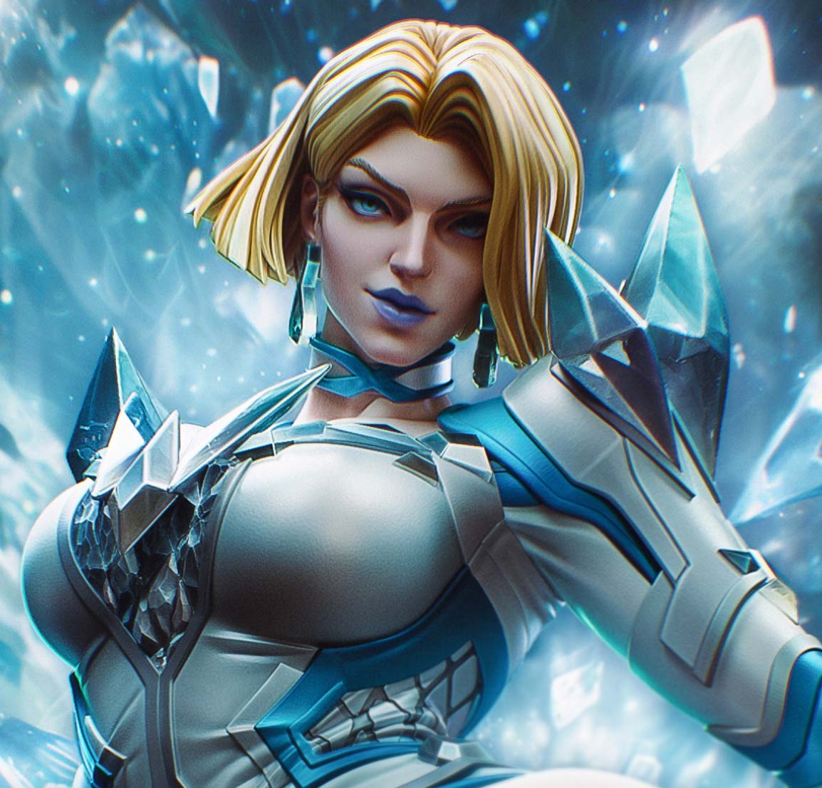 Emma Frost Statue | Marvel Rivals Fan Art by Bulkamancer SFW 3d printed statue,3d printed,Emma Frost Statue,3d printed figure,Marvel statue