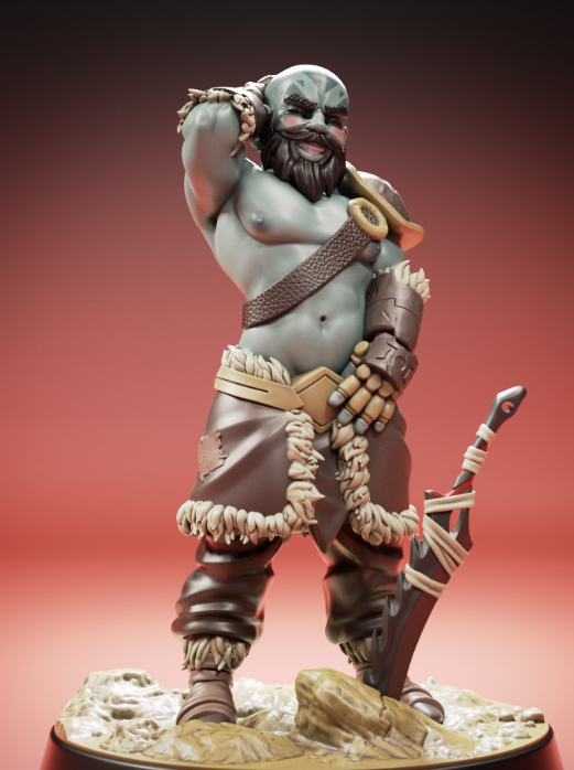 Bashful Daddy Groggers Miniature | DnD Fan Art by Jigglystix SFW 3d printed,miniature,dnd miniature,Bashful Daddy Groggers,3d printed miniature