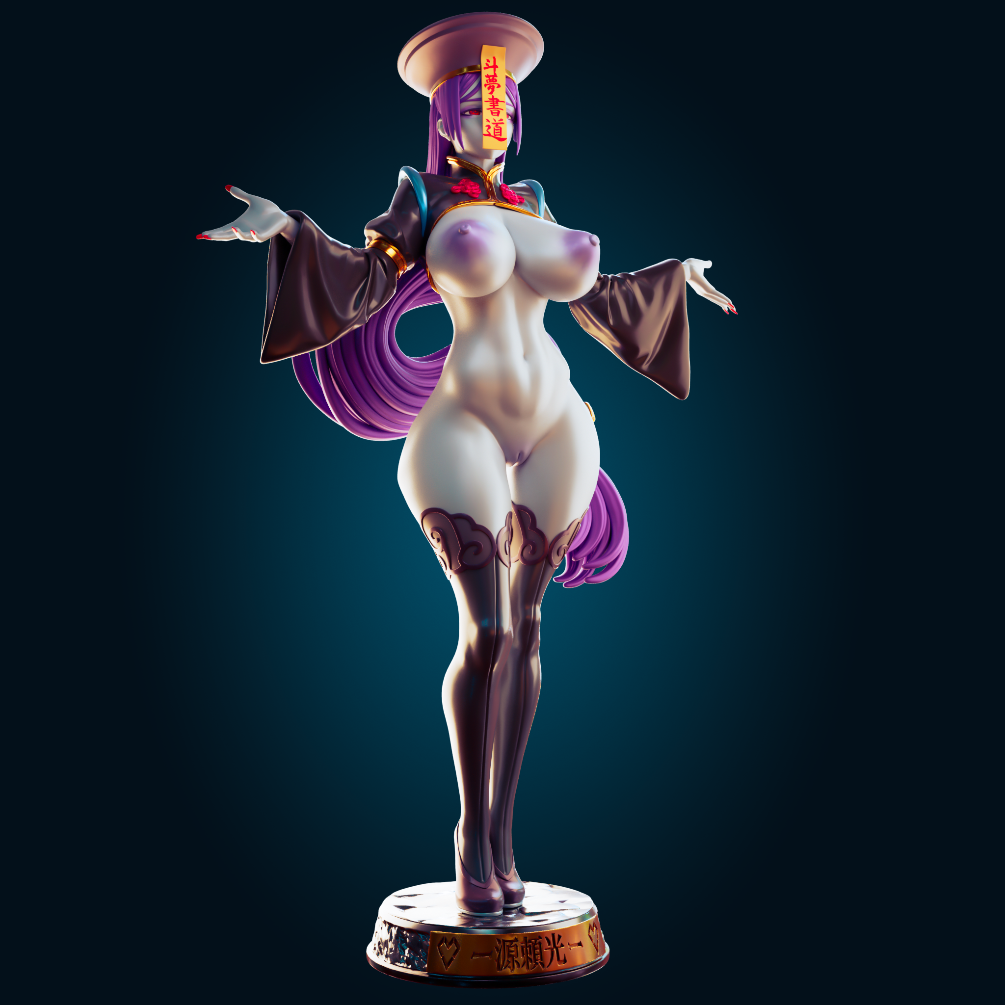 Figura Jiangshi Owari | Jiangshi Fanart autorstwa Officer Rhu SFW,NSFW,Futa 3d printed statue,3d printed,nsfw statue,futa statue,futa figurines,futanari figurines,futanari statue,Jiangshi Owari Statue,Jiangshi Statue