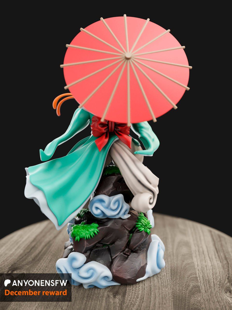 Amaterasu Wolf Girl Statue | Okami Fan Art by Anyonensfw SFW,NSFW,Futa 3d printed statue,3d printed,furry statue,Amaterasu Wolf,nsfw statue,futa statue,3d printed figure