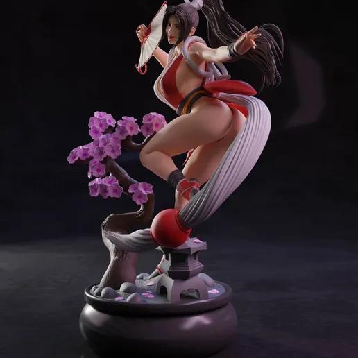 Mai Shiranui Statue | Fatal Fury Fan Art by Abe3D SFW,NSFW 3d printed statue,mai shiranui,fatal fury,3d printed figure,3d printed,nsfw statue