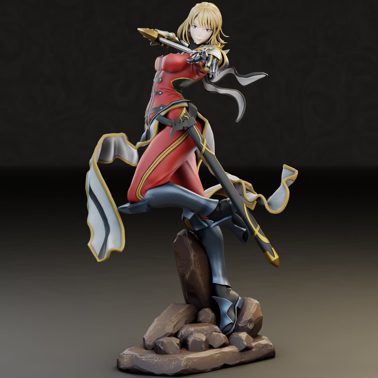 Cha Hae Statue | Solo Leveling Fan Art by Neko Figurines SFW 3d printed statue,Solo leveling statue,3d printed,Cha Hae Statue