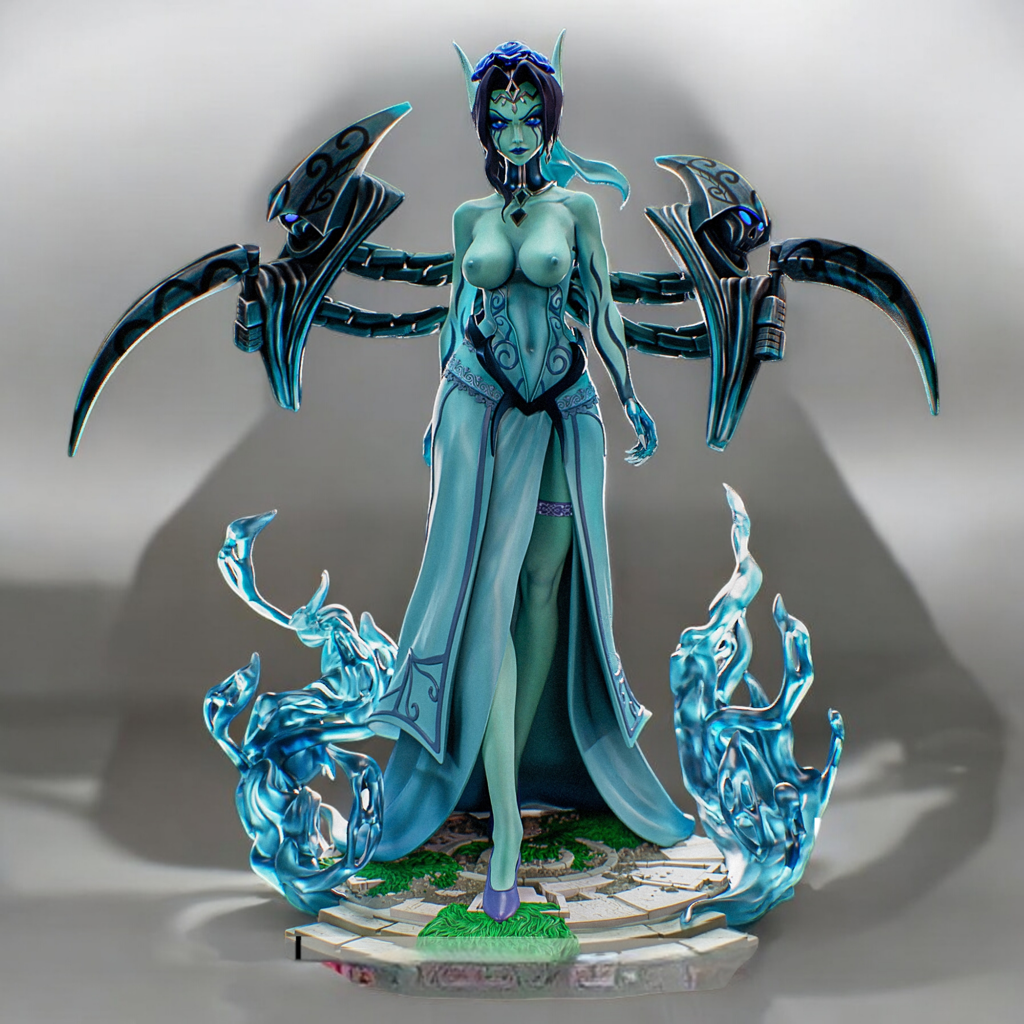 Morgana Statue | League of Legends Fan Art by PEACHFIGURE SFW,NSFW 3d printed statue,3d printed,nsfw statue,3d printed figure,Morgana Statue,League of Legends