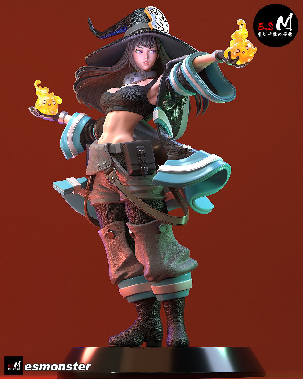 Oze Maki Statue | Fire Force Fan Art by E.S Monster SFW,NSFW null