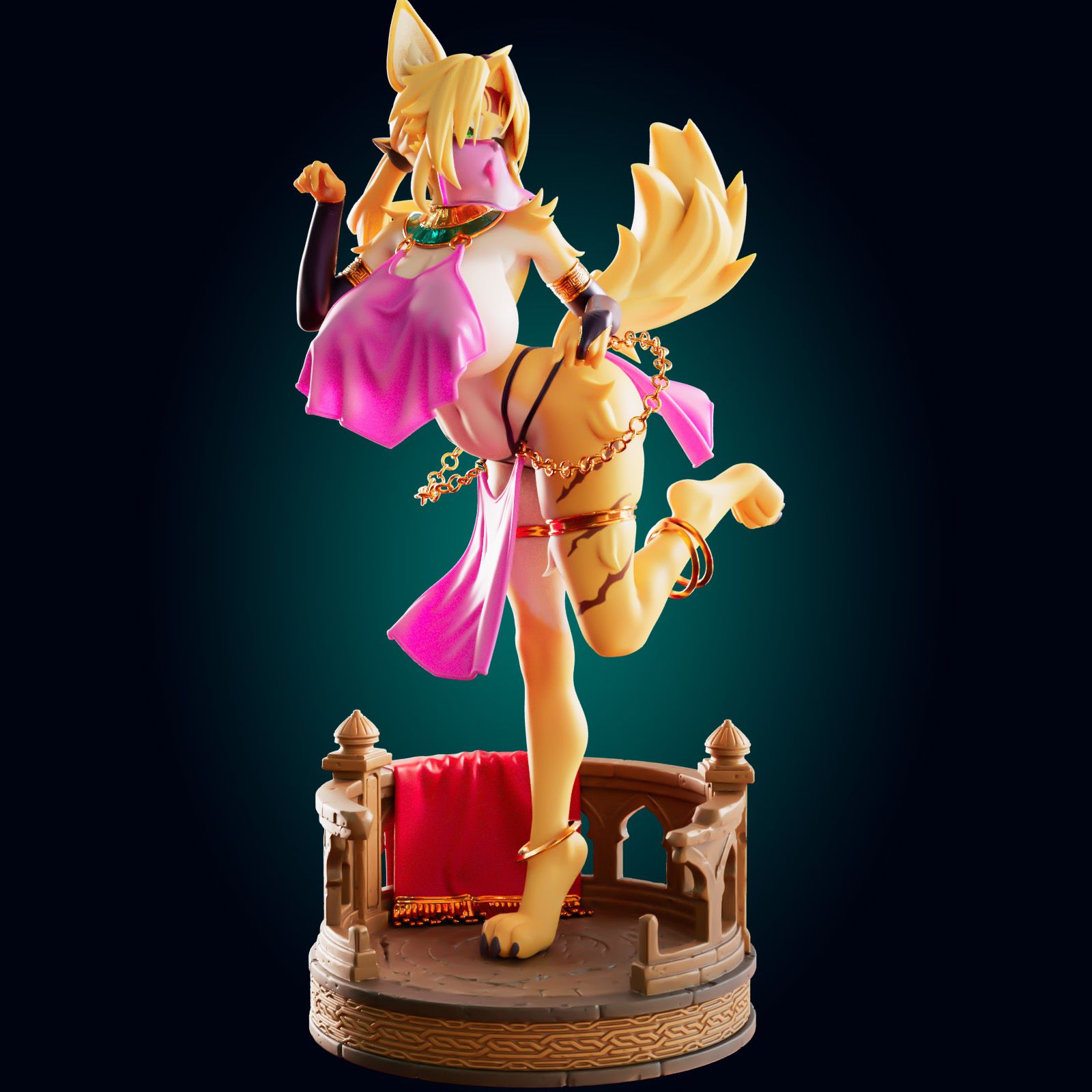 Estatua Pulchra Fellini Cat Girl | Zenless Zone Zero Fan art por Officer Rhu SFW,NSFW,Futa 3d printed statue,3d printed,3d printed figure,Zenless Zone Zero Statue,Pulchra Statue,futa statue,futa figurines,futanari figurines,futanari statue,furry statue